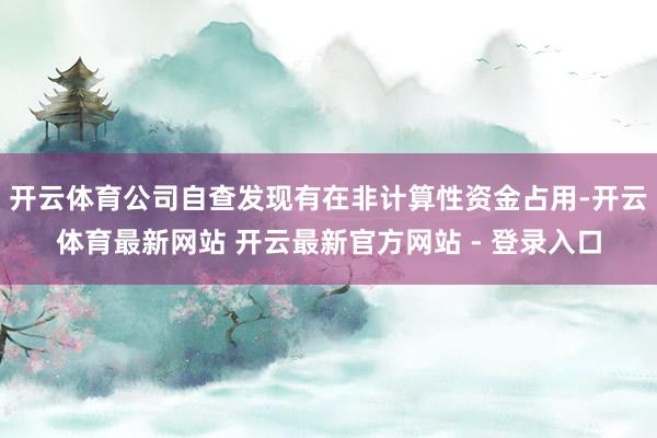 开云体育公司自查发现有在非计算性资金占用-开云体育最新网站 开云最新官方网站 - 登录入口