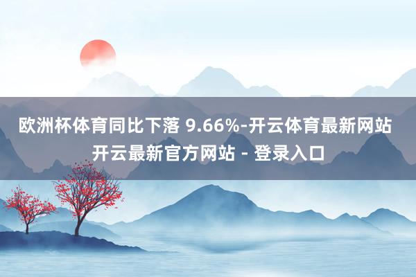 欧洲杯体育同比下落 9.66%-开云体育最新网站 开云最新官方网站 - 登录入口