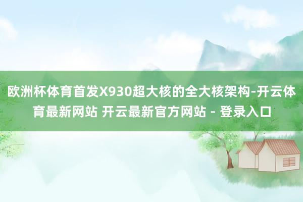 欧洲杯体育首发X930超大核的全大核架构-开云体育最新网站 开云最新官方网站 - 登录入口