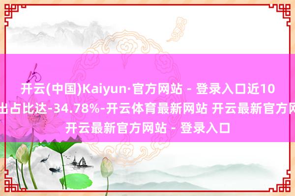 开云(中国)Kaiyun·官方网站 - 登录入口近10日主力资金流出占比达-34.78%-开云体育最新网站 开云最新官方网站 - 登录入口
