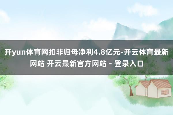 开yun体育网扣非归母净利4.8亿元-开云体育最新网站 开云最新官方网站 - 登录入口