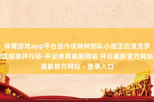 体育游戏app平台当今该特种部队小组正在波克罗夫斯克指定区域张开行径-开云体育最新网站 开云最新官方网站 - 登录入口