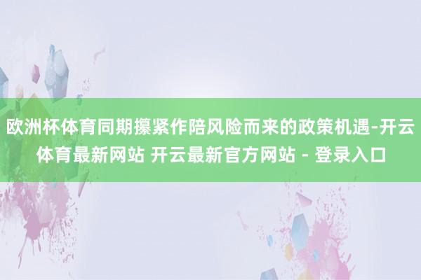 欧洲杯体育同期攥紧作陪风险而来的政策机遇-开云体育最新网站 开云最新官方网站 - 登录入口