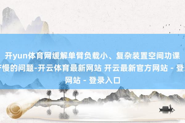 开yun体育网缓解单臂负载小、复杂装置空间功课和换产慢的问题-开云体育最新网站 开云最新官方网站 - 登录入口