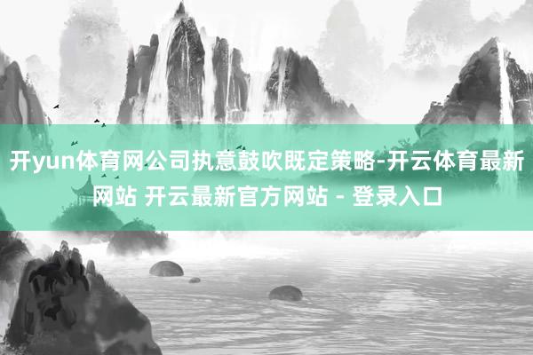 开yun体育网公司执意鼓吹既定策略-开云体育最新网站 开云最新官方网站 - 登录入口